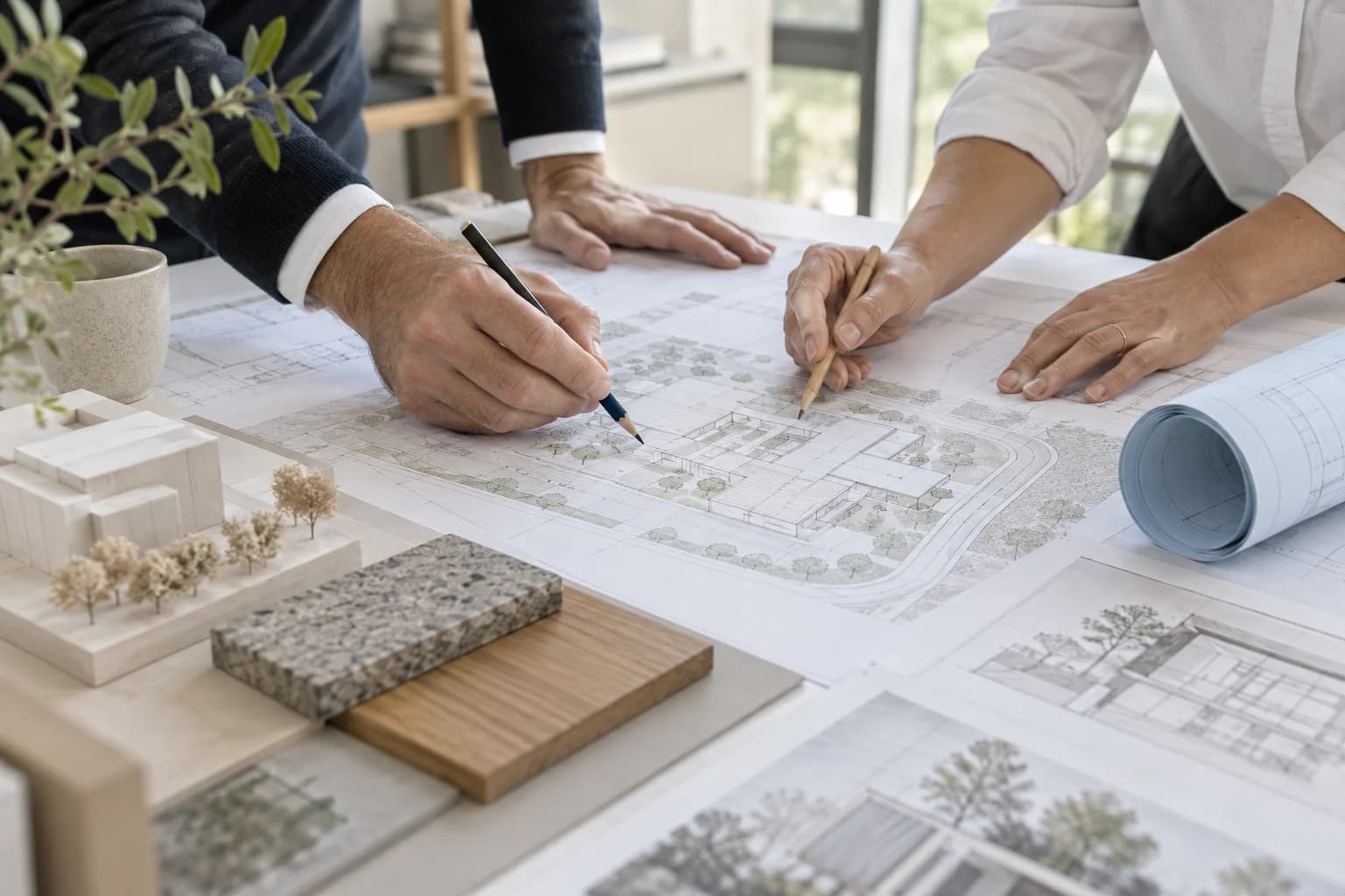 马德里医疗中心建设进展说明 · AI 场景示意